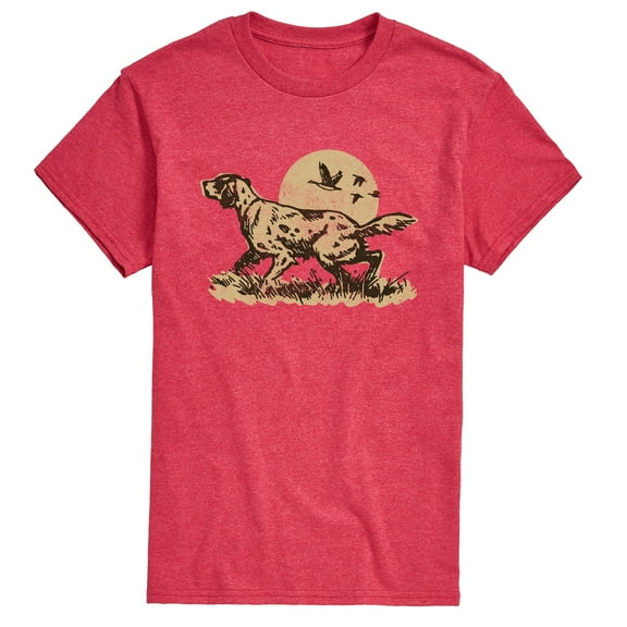 Instant Message - Rustic Birds And Dog Short Sleeve Graphic T-Shirt