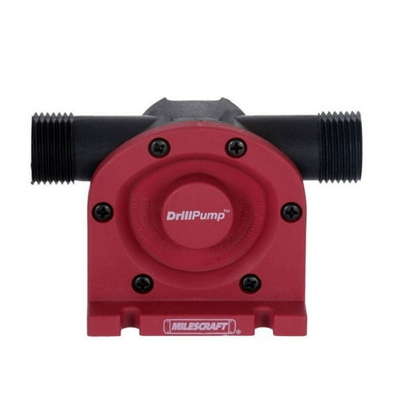 Milescraft 1314 Drill Pump 750 - Self Priming Water Pump Attachment for Drills - Water Transfer Pump - Uses Common Garden Hose - 750 Gallons per Hour