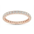 thumbnail image 2 of AFFY 1 CT Moissanite Diamond Eternity Wedding Band Ring for Women 14k Rose Gold over Silver-5.5, 2 of 5