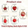 thumbnail image 2 of 40pcs 5 Styles Red Charm with Light Gold Pendent Mixed Shapes Charms for DIY Valentine Mother's Day Earring Bracelet Necklace Jewelry Making C s, 2 of 7