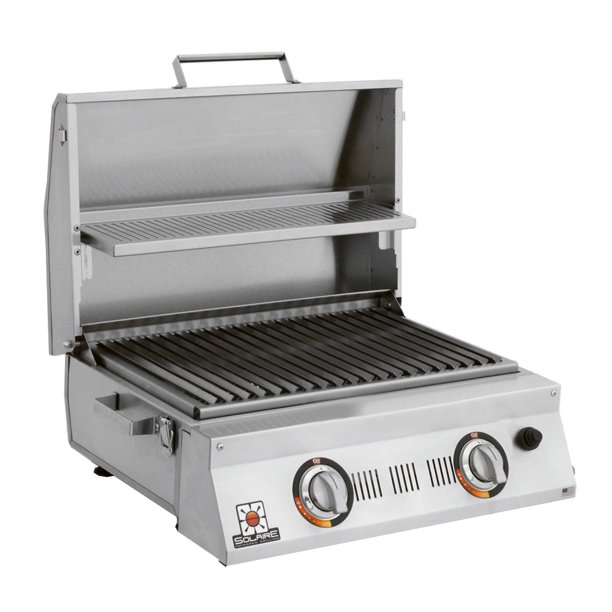 Solaire AllAbout Double Burner Infrared Portable Grill with Warming