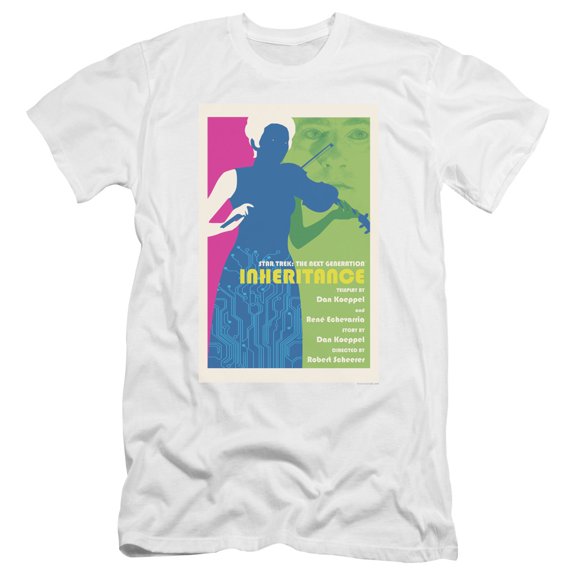 Star Trek Tng Season 7 Episode 10 Premium Canvas Adult Slim Fit 30/1 T-Shirt White