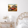 thumbnail image 4 of Rustic Farmhouse Canvas Wall Art Old Car and Cattle with Barn Framed Canvas Art Farm Cow and Sunflowers Canvas Wall Art Decor for Living Room Brown Bedroom Bathroom Decor, 16 x 12 inch, 4 of 6