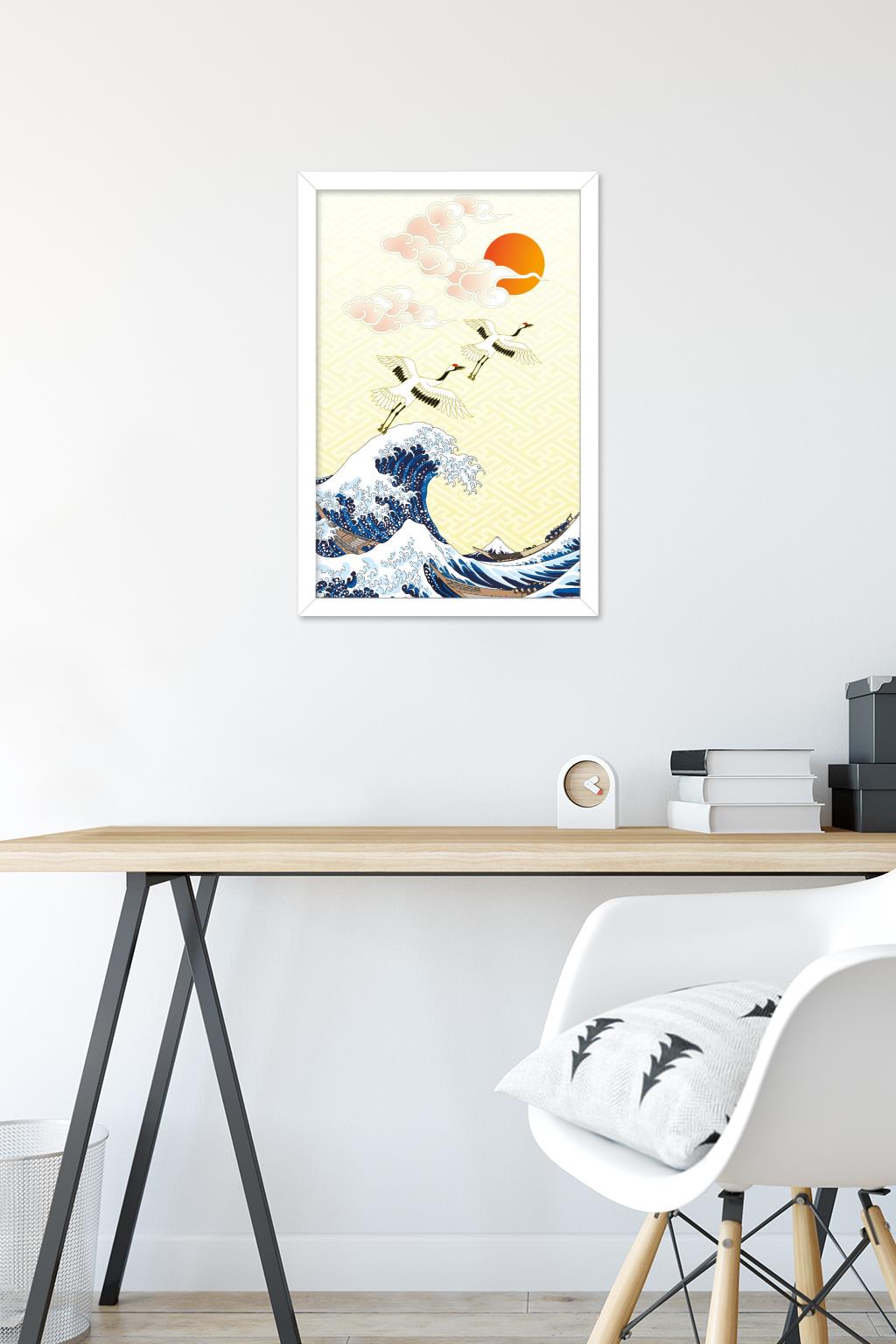 The First Sunrise in Japan Wall Poster, 14.725" x 22.375" Framed