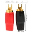 thumbnail image 2 of HOOWIFFY Car Speaker Wire Connectors Spade Terminal Crimp Connectors Copper Red 2 Pairs, 2 of 8