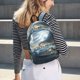 thumbnail image 5 of Balery Fantasy Swan Yacht Design Mochila Clásica Impresa Básica para Viaje, Mochila Escolar Resistente al Agua, Mochila de Lona con Correas Ajustables-Small, 5 of 5