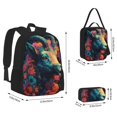 thumbnail image 2 of Fotbe Colorful Flower Goat Set Escolar 3 en 1 para Niños - Mochila Duradera con Lonchera Aislante y Estuche para Lápices - Mochila Escolar para Niños y Niñas, 2 of 7