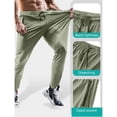 thumbnail image 6 of Breezora Mens Lightweight Quick Dry Hiking Pants with Zipper Pockets Breathable Stretch Outdoor Trousers for Fishing Travel Summer XXL Size Khaki, 6 of 7