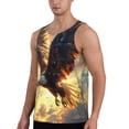 thumbnail image 2 of Gukieu Golden Sky Bald Eagle Print Men's Quick Dry Fitness Vest, Round Neck Sleeveless Fitness Bodybuilding Top-Medium, 2 of 7