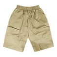 thumbnail image 4 of Boys Stretch Waist Cargo Shorts with Drawstring for Summer Casual Streetwear and Outdoor Activities Tween Kids Summer Soft Comfy Trousers Y2K Streetwear Cute Basic Pants, 4 of 5