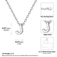 thumbnail image 6 of HYwys Women Small Pendant Necklace 925 Sterling Silver Initial Name Necklace Jewelry Bitrhday Christmas Gift, Letter J, Silver, 6 of 8
