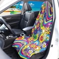 thumbnail image 2 of Uorisanigo Car Seat Towel Cover Front Car Seat Covers Waterproof Soft Retro 70s Flower Power Auto Seat Covers Sweatproof Seat Protector Fit Most Car, Truck, Suv, or Van, 2 of 6