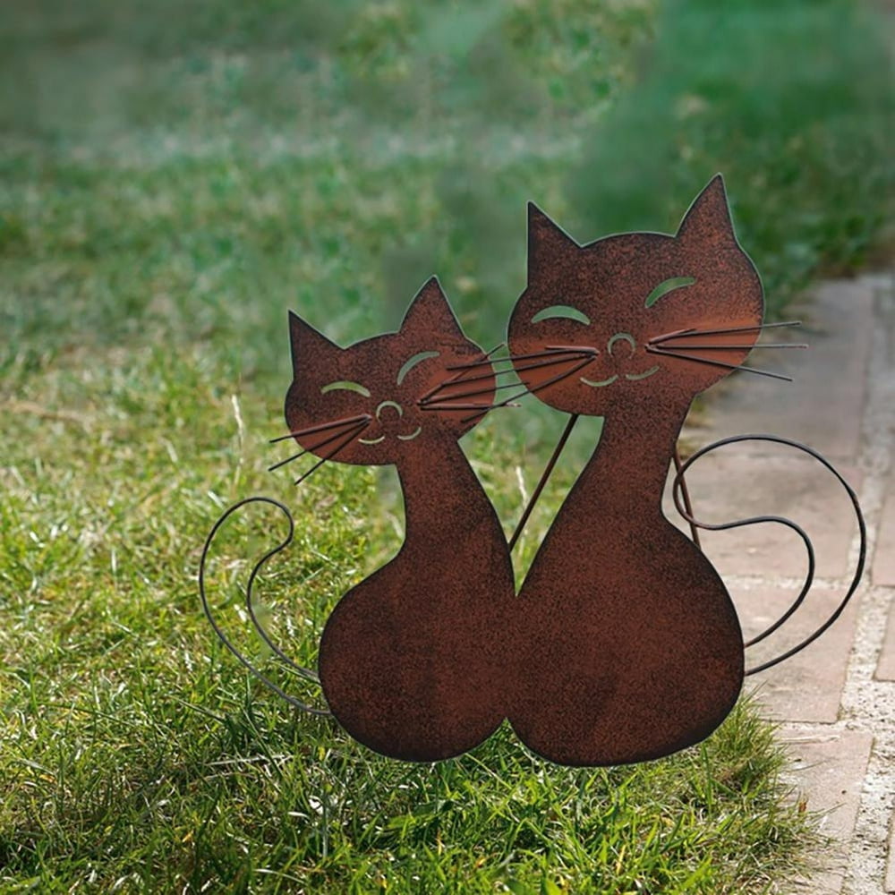 WADORN 2 Pièce Dinosaure Forme Jardin Piquet Décoratif En Métal, Dinosaure Branche Silhouette D'art Fer Jardin Piquet Statue Dinosaure Silhouette Noir Jardin Décor Pour Cour Jardin Décor Extérieur