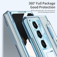 thumbnail image 4 of for Galaxy Z Fold 5 Case with Hinge Protection Electroplating Design Built-in Screen Protector Lightweight Kickstand Protective Phone Case for Samsung Galaxy Z Fold 5 2023 Blue, 4 of 16