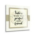 thumbnail image 2 of Sisters Best Friend Bisque Floral 12 x 12 Glass Wall Hanging Sign, 2 of 4