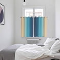 thumbnail image 3 of Blue Teal Yellow Ombre Kitchen Curtains Window Panels, Farmhouse Modern Gradient Art Insulated Window Treatment Curtain, Grommet Curtains for Bedroom/Living Room/Bathroom, 2 Piece 52"Wx63"L, 3 of 8