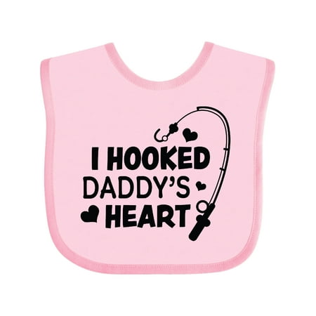 

Inktastic I Hooked Daddy s Heart with Fishing Rod Gift Baby Boy or Baby Girl Bib