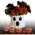 thumbnail image 1 of Cubo de fantasmas de Halloween, jarrón de fantasmas, decoración de cubo de fantasmas, mini cubo de dulces de fantasmas aterradores, maceta de fantasmas para interior, exterior, oficina en casa (sin fl, 1 of 6