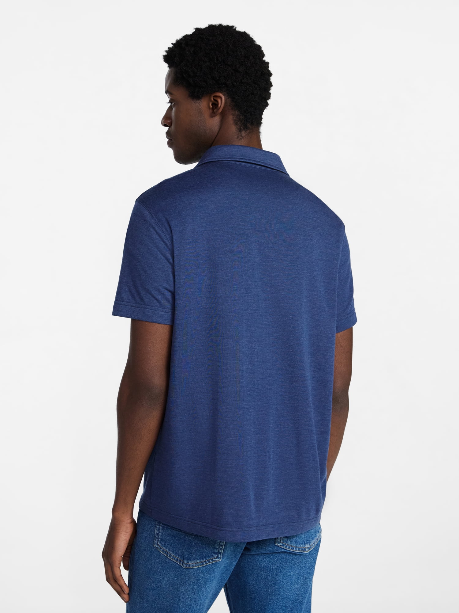 George Men's and Big Men's Double Knit Polo Shirt with Short Sleeves, Sizes S-5XL