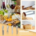 thumbnail image 4 of Cheese Knives, Stainless Steel Cheese Knife Sets - 1Cheese Fork, 1Cheese Knife, 1Cheese Cutter, 1Cheese Shaver, 4PCS Cheese Tools Cheese Knives Cutlery Set, 4 of 7