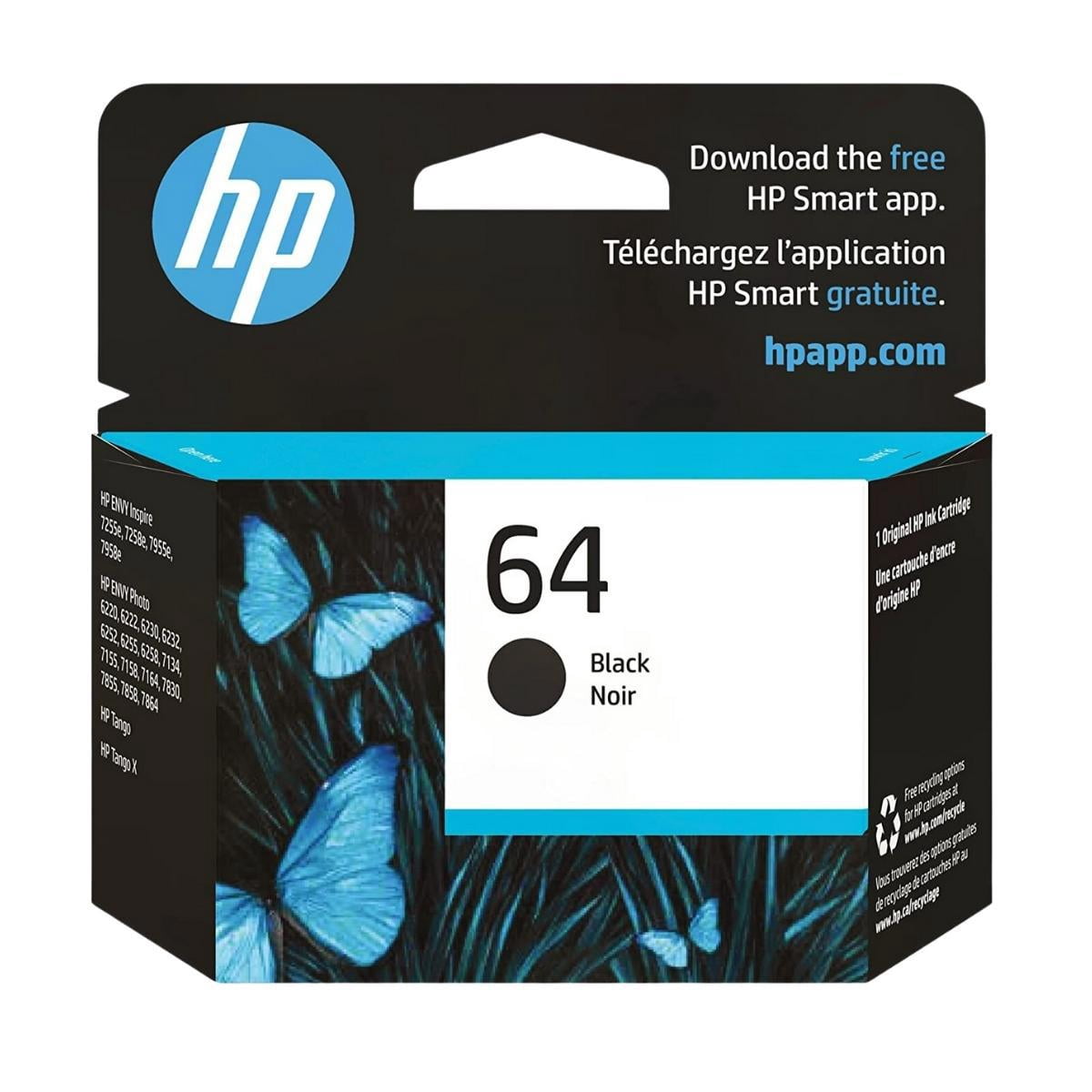 HP 64 Original 4-Color Ink Cartridge Bundle for Select ENVY Photo-Series Printers