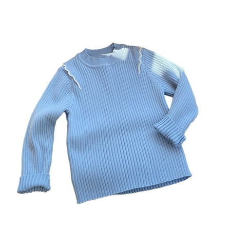 

Youmylove Babys Kids Toddler Girls Fall Winter Long Sleeve Ruffle Thick Knit Sweater Pullover Tops Sleepwear Clothing Toddler Jackets Coat Thick Outwear