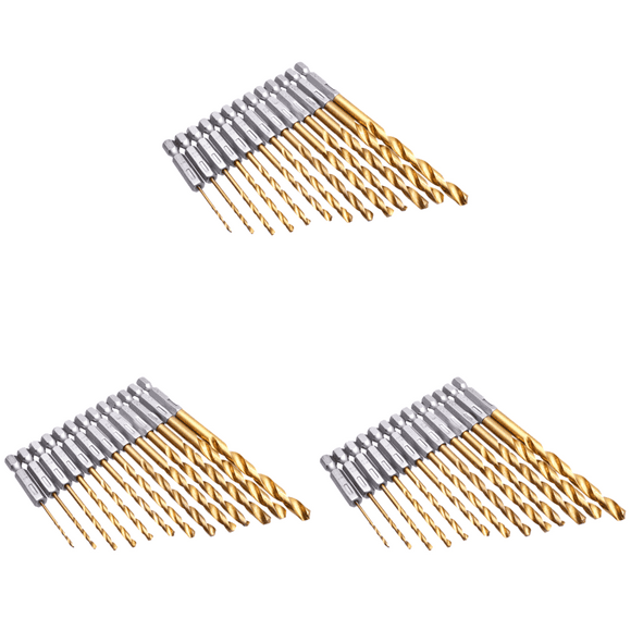 13 PCS 1/4inch Hex Drill Bit Set Titanium Coated HSS Twist Impact Drill Bit Set