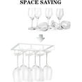 thumbnail image 2 of Wine Glass Rack - Under Cabinet Stemware Wine Glass Holder Glasses Storage Hanger Metal Organizer For Bar Kitchen, 2 of 5
