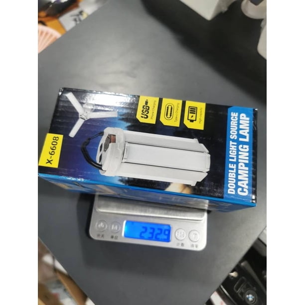 Lanterne Camping LED Rechargeable 2000 MAh – 6 Modes, étanche IPX4, Avec Banc D'alimentation USB, Lampe Frontale Intégrée, Pour Rando, Pêche, Panne