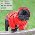 thumbnail image 5 of impermeables para perros, ropa de lluvia con capucha para perros, poncho para la lluvia, chaqueta de lluvia para mascotas con tira reflectante (amarillo, rojo, rosa, M), 5 of 5