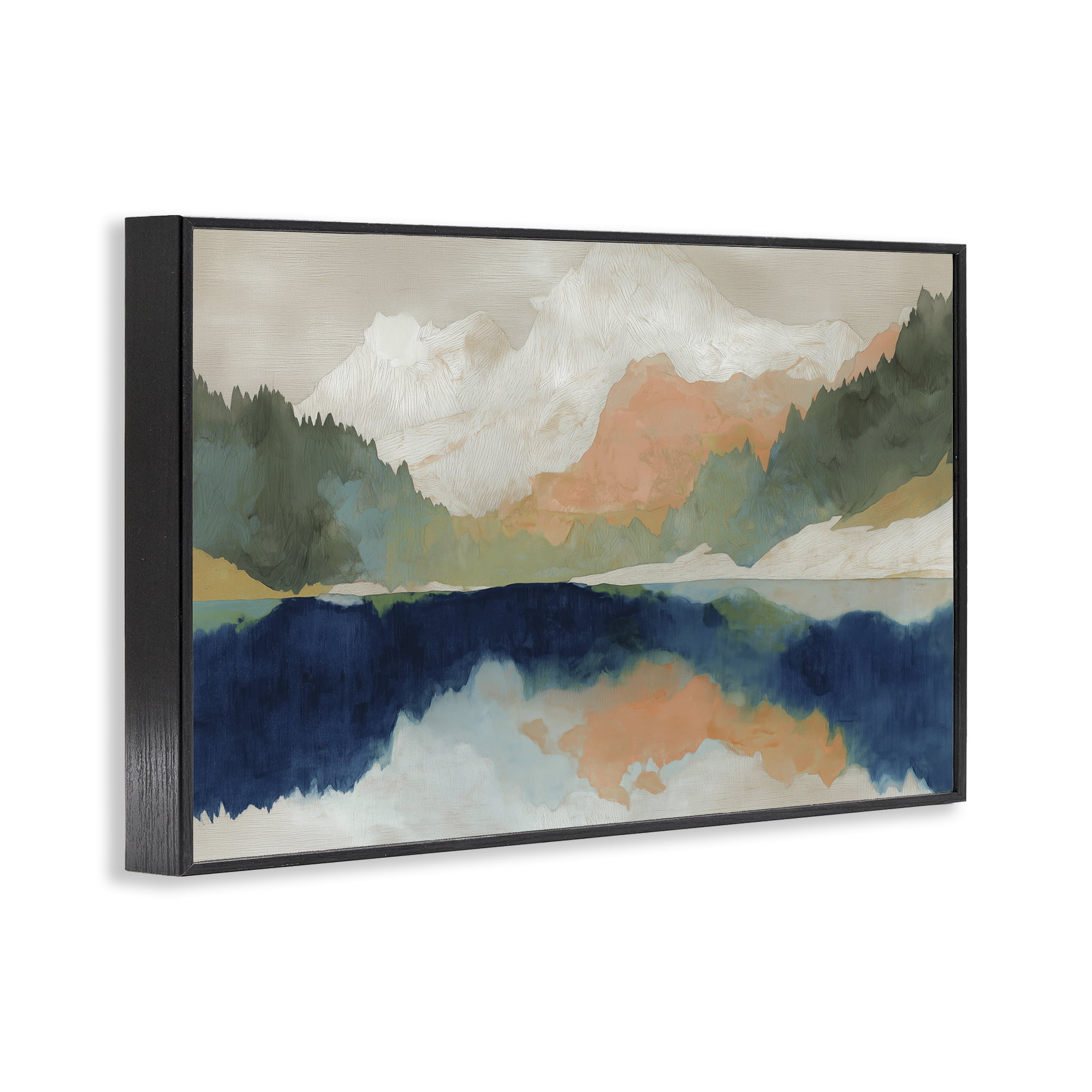 Stupell Industries Alpine Autumn Lake Reflection Black Framed Giclee Art, design by Chromatic Storm Studio