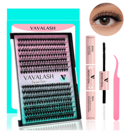 OEQOWBBU  LashExtension Kit 640pcs Individual Lashes Cluster Eyelash Extension Kit 30D+40D 9-16mm Mix Lash