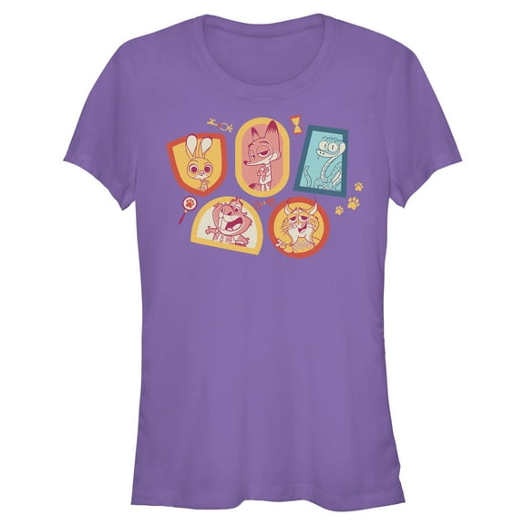 Juniors Zootopia 2 Chibi Crew Portraits T Shirt