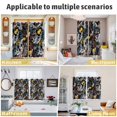 thumbnail image 5 of Wildflowers Blossom Kitchen Curtains Window Panels, Black Spring Garden Botanical Floral Insulated Window Treatment Curtain, Grommet Curtains for Bedroom/Living Room/Bathroom, 2 Piece 52"Wx63"L, 5 of 8