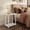 White, variant on LEDREM Nightstand with Shelf, Rectangular End Table, Solid Wood Legs, Mid-Century for Bedroom or Living Room, Black
