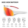 thumbnail image 6 of LINVO Polarized Sport Shield Orange Mirrored Wraparound Cycling Fishing Sunglasses for Men Women UV 400 Shades, 6 of 7