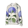 thumbnail image 2 of Rocae Vintage Flower Print Breathable Sun Protection Hoodie Quick-Dry Lightweight Long Sleeve Hoodie Unisex Running Sports Shirt Large, 2 of 9