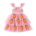 thumbnail image 3 of Gaexia Easter Cartoon 3D Print Toddler Girls Party Dress Short Sleeve for Holiday Celebration, 3 of 6