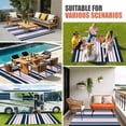 thumbnail image 4 of Navy Blue Pink Striped Outdoor Rug for Patio/Deck/Porch, Non-Slip Large Area Rug 3 x 5 Ft, Modern Minimalist Ombre Lines Indoor Outdoor Rugs Washable Area Rugs, Reversible Camping Rug Carpet Runner, 4 of 8