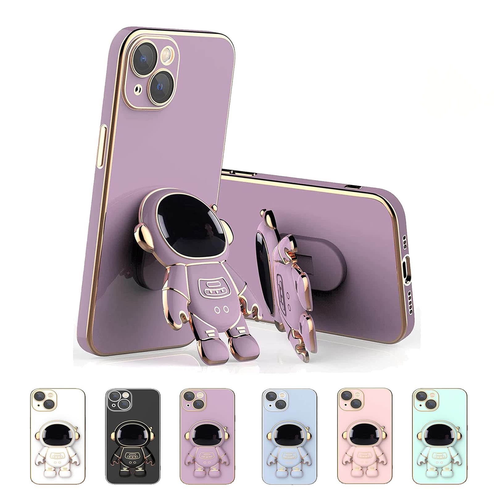 2022 New 6D Plating Astronaut Hidden Stand Case Cover for iPhone 11Pro