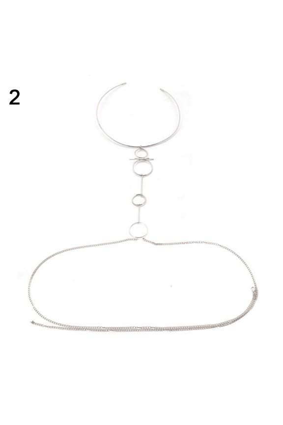 Lady Body Bra Neck Chain Round Choker Necklace Bikini Beach
