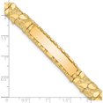thumbnail image 3 of 14K Yellow Gold 10.0mm Nugget Id Bracelet (7 X 10) Made In United States nugid10-7, 3 of 5