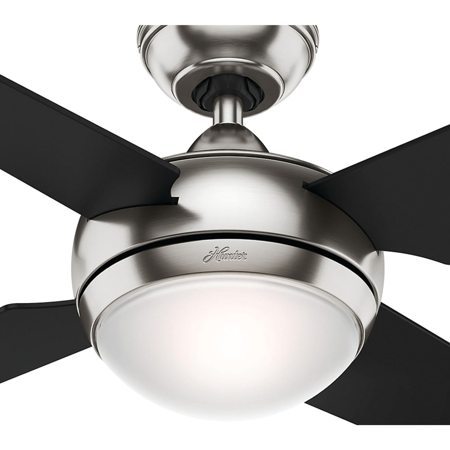 Hunter 52 Sonic Brushed Nickel Ceiling Fan With Light Handheld Hunter 52 Sonic Brushed Nickel Ceiling Fan With Light Handheld Remote Com