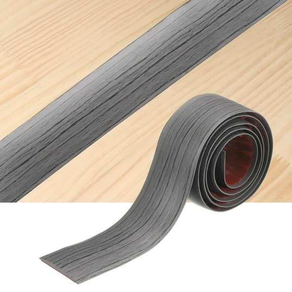 Floor Transition Strips, 3.28 ftx1.57" Edging Trim, Dark Gray Wood Grain