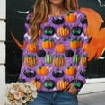 thumbnail image 2 of Womens Halloween Sweatshirts Fashion Graphic T Shirts Long Sleeve Pullover Tops Fall Clothes 2025, 2 of 6