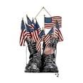 thumbnail image 3 of Memorial Day Saving!4th of July Decorations, The US Independence Day Round Wooden Sign Pendant Festival Star And Stripe Wooden Ornament Welcome Sign, 3 of 7