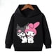 thumbnail image 4 of Sudadera con capucha de manga larga para niños de 2 a 13 años con estampado de dibujos animados de anime y Kawaii Kuromi de primavera y otoño, 4 of 4