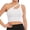 White, variant on Tinglu Sport Bra Women Sexy One Shoulder Underwear Lightweight Sportwear Vest