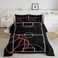 thumbnail image 2 of Basketball Comforter Set Full Size,Sports Theme Bedding Set Teens Room Decor,Basketball Court Quilt Bed Set Ball Games Gaming Bed Comforter Sets with 2 Pillowcases, 2 of 7