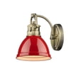 thumbnail image 1 of Golden Lighting 3602-BA1 AB-RD Duncan AB 1 Vanité de Bain Léger&44; Or - Nuances Rouges, 1 of 1